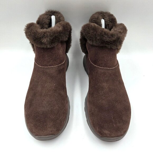 Skechers Boots Womens 6.5 Brown Suede On The Go Joy Chukka Ankle Booties - Picture 5 of 10